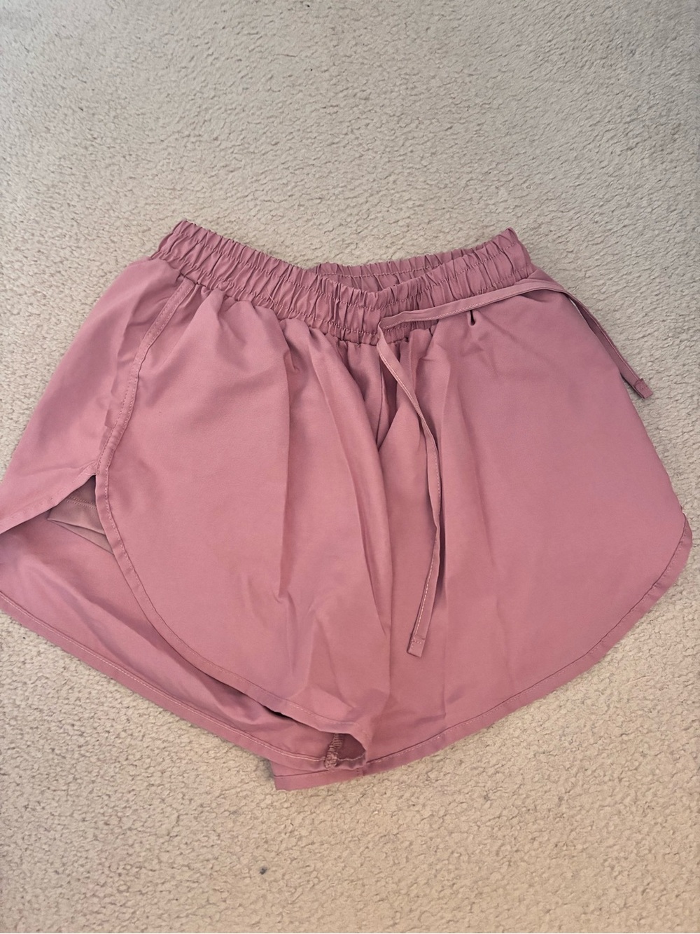 SHEIN Mauve Pink Athletic Drawstring Shorts